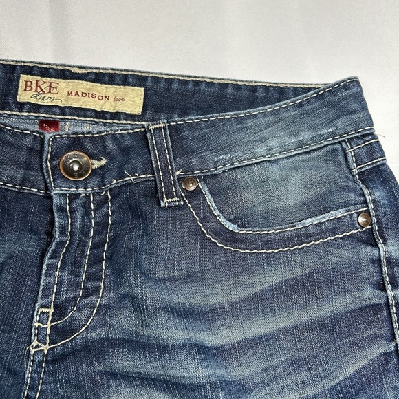 BKE Madison Boot Jeans Womens 29x33.5 (Fits 29x31) Stretch Medium Wash Low Rise - Picture 7 of 16